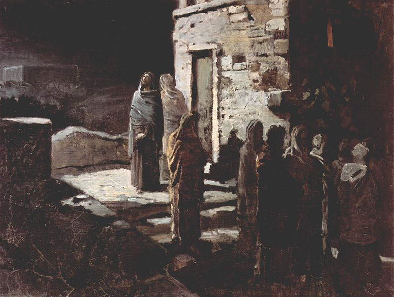 Christus betritt mit seinen Jungern den Garten Gethsemane